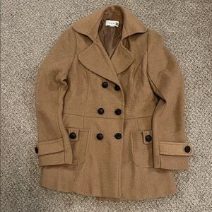 Forever 21 Women's Camel Pea Coat